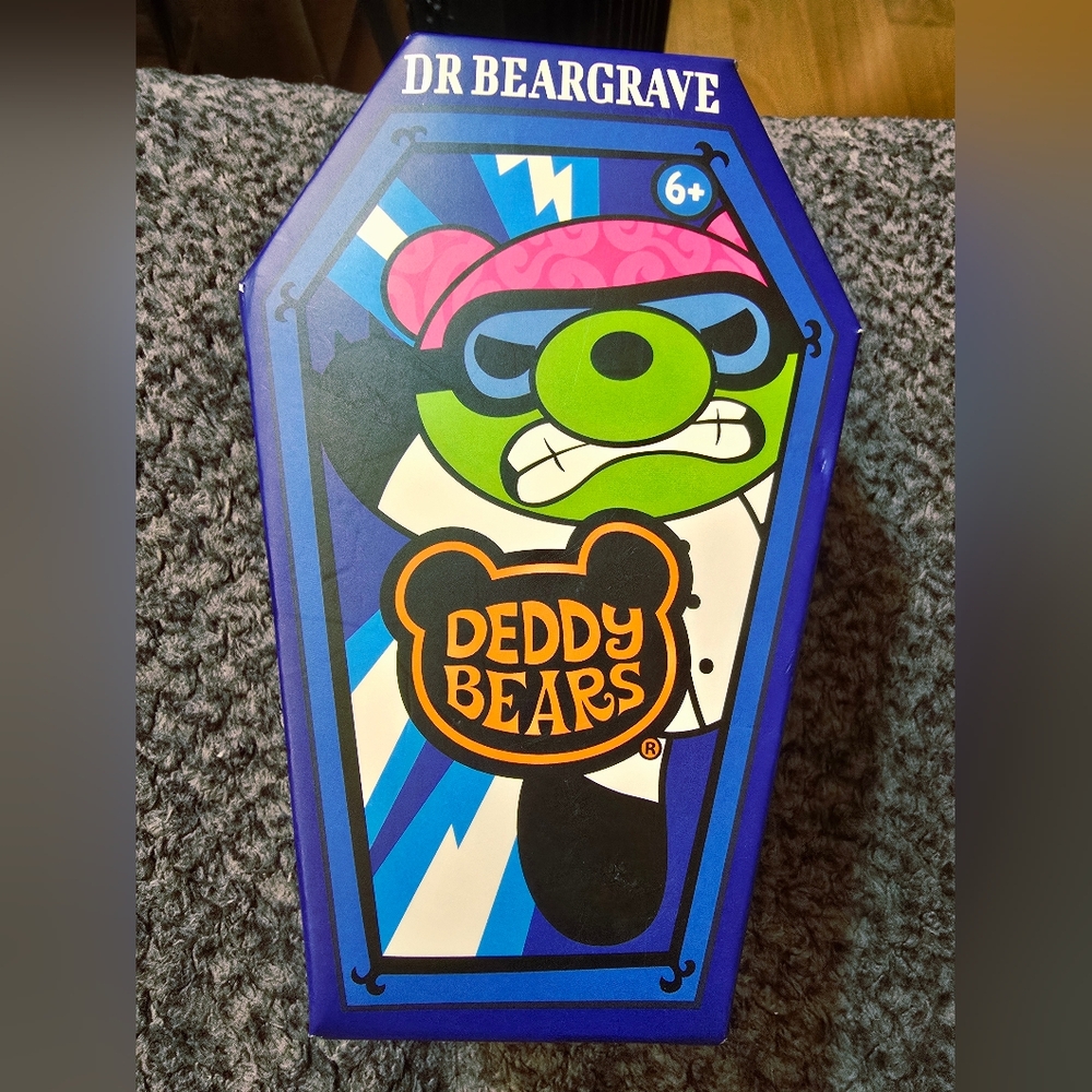 Deddy Bears Dr Beargrave S3 5” Coffin Plush Figure Goth Creepy Collectible w Box - Picture 2 of 7